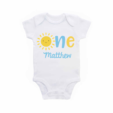 Our Little Sunshine, You are my Sunshine 1st Birthday Shirt or Bodysuit for Baby Boy