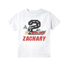 Load image into Gallery viewer, Race Car Themed Birthday Party T-shirt for Boys