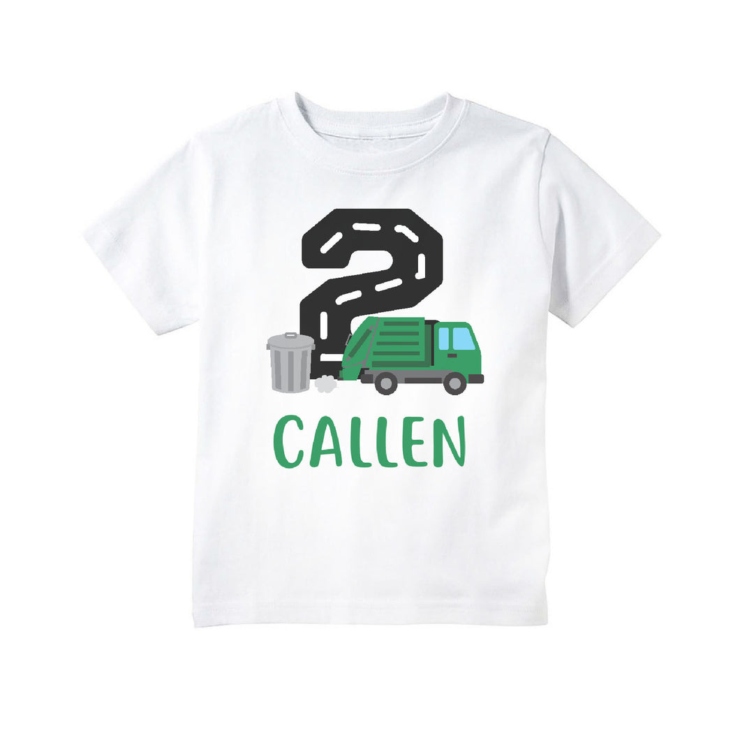 Garbage Truck Trash Themed Birthday Party T-shirt for Boys