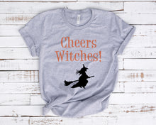 Load image into Gallery viewer, Halloween Shirt for Women, Cheers Witches Funny Halloween Party T shirt