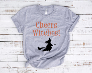 Halloween Shirt for Women, Cheers Witches Funny Halloween Party T shirt