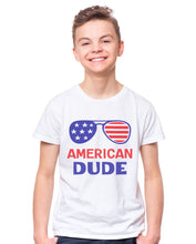 Load image into Gallery viewer, 4th of July American Dude Patriotic Flag Boys Shirt