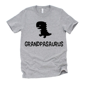 Funny Grandpa Shirt, New Grandpa Announcement T-shirt, Dinosaur Grandpasaurus Funny Grandfather Gift