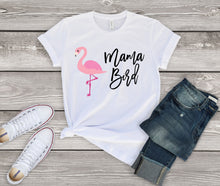 Load image into Gallery viewer, Mama Bird Flamingo Mom Shirt