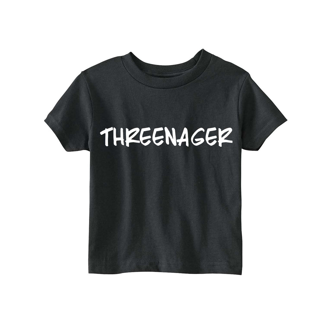 Threenager 3rd Birthday Shirt for Toddler Boys