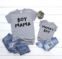 Load image into Gallery viewer, Matching Mommy and Me Boy Mama and Mama&#39;s Boy Outfit Shirt Set for Mom and Son