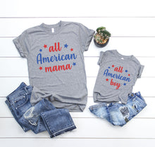 Load image into Gallery viewer, 4th of July All American Mama All American Boy Matching Mommy and Me Outfit