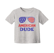 Load image into Gallery viewer, 4th of July Boys Shirt - American Dude Patriotic Tee