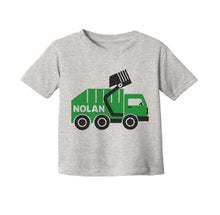 Load image into Gallery viewer, Garbage Truck T Shirt, Trash Truck Personalized T Shirt for Toddler Boys