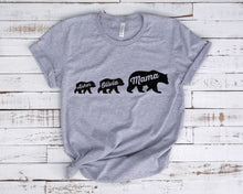 Load image into Gallery viewer, Custom Bear Family Mama Bear Personalized Shirt for Mom with Kid&#39;s Names