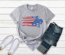 Load image into Gallery viewer, 4th of July Women&#39;s Shirt - Patriotic Rodeo American Flag Cowboy Shirt