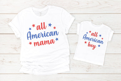 4th of July All American Mama All American Boy Matching Mommy and Me Outfit