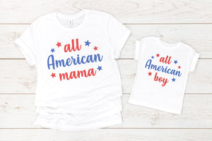 4th of July All American Mama All American Boy Matching Mommy and Me Outfit