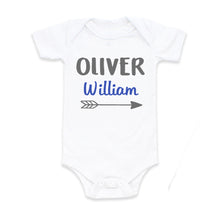 Load image into Gallery viewer, Baby Boy Coming Home Outfit Personalized Newborn Baby Shower Gift with First and Middle Name