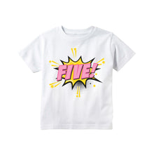 Load image into Gallery viewer, Girls Pink Superhero Birthday Party Shirt