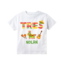 Load image into Gallery viewer, Mexican Fiesta Tres 3rd Birthday Party Personalized Shirt for Boys