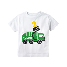 Load image into Gallery viewer, Toddler Boys Garbage Truck Trash Birthday Party Personalized T-shirt