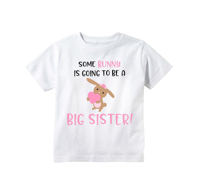 Easter Big Sister Some Bunny Pregnancy Announcement Shirt for Girls