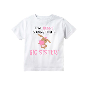 Easter Big Sister Some Bunny Pregnancy Announcement Shirt for Girls