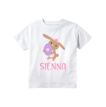 Load image into Gallery viewer, Toddler and Baby Girls Easter Bunny Personalized Shirt