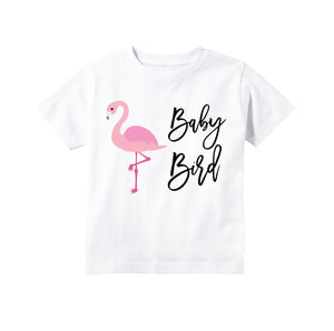 Flamingo Baby Bird Shirt for Girls, Flamingo Baby Shower Bodysuit
