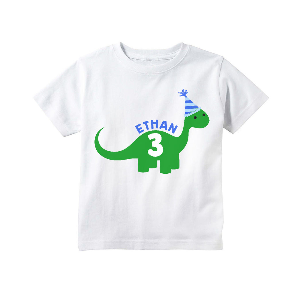 Dinosaur Birthday Party Personalized Shirt for Boys