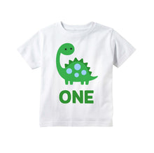 Load image into Gallery viewer, Dinosaur Birthday Shirt One 1st First Birthday Shirt Outfit for Boys