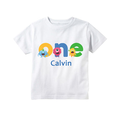 Monster 1st Birthday Party Personalized Shirt for Baby Boys