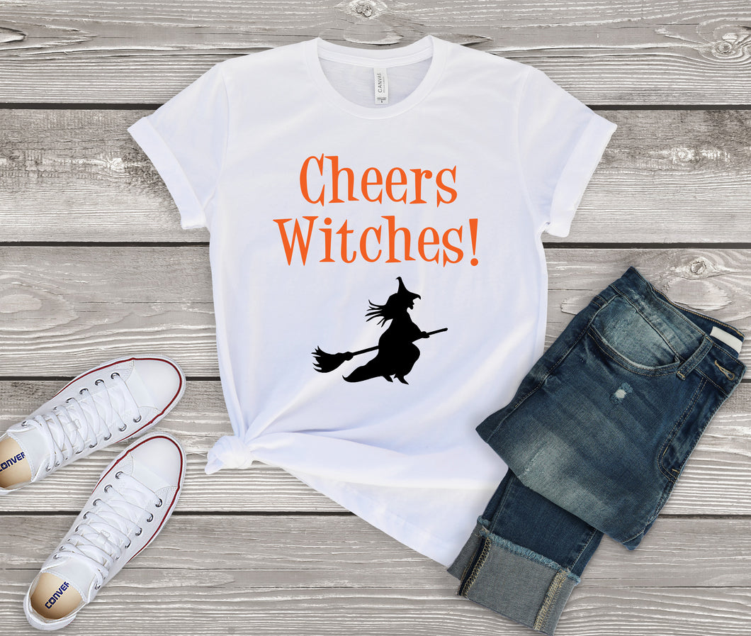 Halloween Shirt for Women, Cheers Witches Funny Halloween Party T shirt