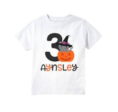 Halloween Birthday Personalized Shirt for Baby and Toddler Girls - T-shirt