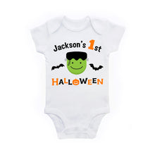 Load image into Gallery viewer, 1st Halloween Outfit for Baby Boy - First Halloween Frankenstein Personalized Bodysuit for Boys
