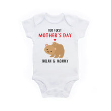 Load image into Gallery viewer, First Mother&#39;s Day Personalized Bodysuit Outfit for Baby Boy or Baby Girl - Bear