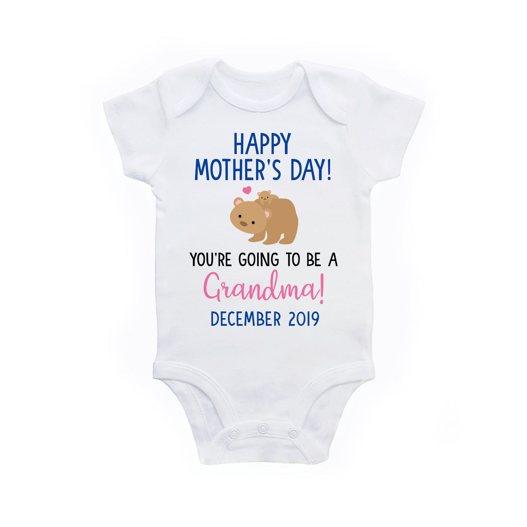 Mother's Day Pregnancy Announcement to Grandma Baby Bodysuit Shirt