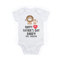 Load image into Gallery viewer, First Father&#39;s Day Gift Personalized from Baby Boy or Girl Outfit - Lion