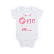 Load image into Gallery viewer, Donut 1st Birthday Sweet One Shirt or Bodysuit for Baby Girl