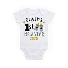 Load image into Gallery viewer, 1st New Year Outfit for Baby Boy or Girl - My First New Year Personalized Bodysuit Onesie for Baby
