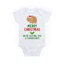 Load image into Gallery viewer, Christmas Pregnancy Announcement Gift to Grandparents Grandma Grandpa Baby Bodysuit