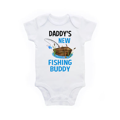 Daddy's New Fishing Buddy Baby Onesie Bodysuit Gift