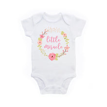 Load image into Gallery viewer, Little Miracle Floral Wreath Baby Girl Bodysuit Outfit