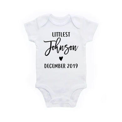 Personalized Pregnancy Announcement Custom Baby Bodysuit with Name and Due Date