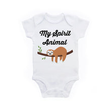 Load image into Gallery viewer, Sloth Baby Gift, My Spirit Animal Sloth Baby Bodysuit, Sloth Baby Shower Gift