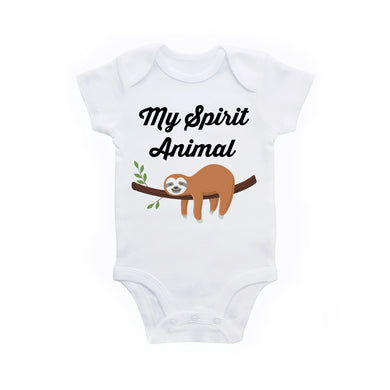Sloth Baby Gift, My Spirit Animal Sloth Baby Bodysuit, Sloth Baby Shower Gift