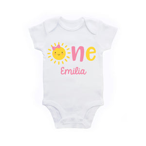 Our Little Sunshine 1st Birthday Shirt or Bodysuit for Baby Girl, You are My Sunhine